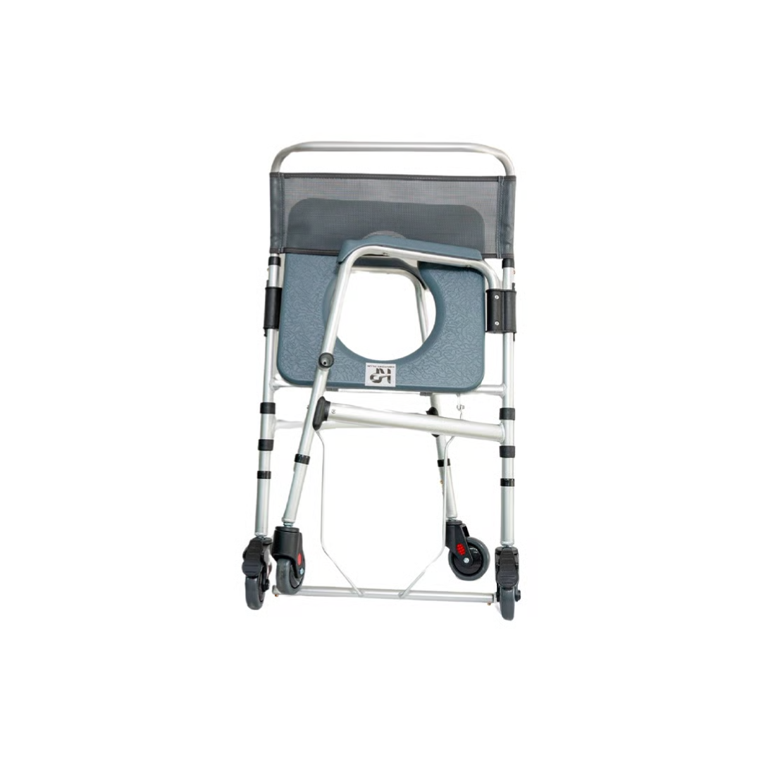 Silla sanitario con ruedas en aluminio