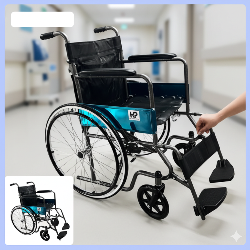 Silla de ruedas plegable y reforzada para transporte — movilidad segura