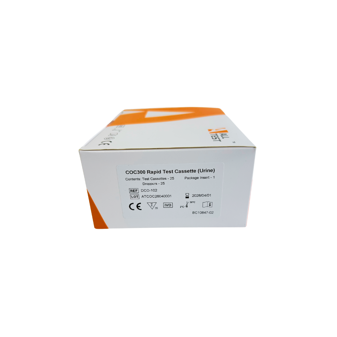 Prueba rápida para determinar cocaína en orina caja x 25 und