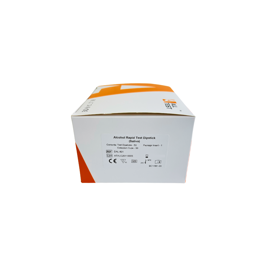 Prueba de alcohol en saliva caja x 50 und