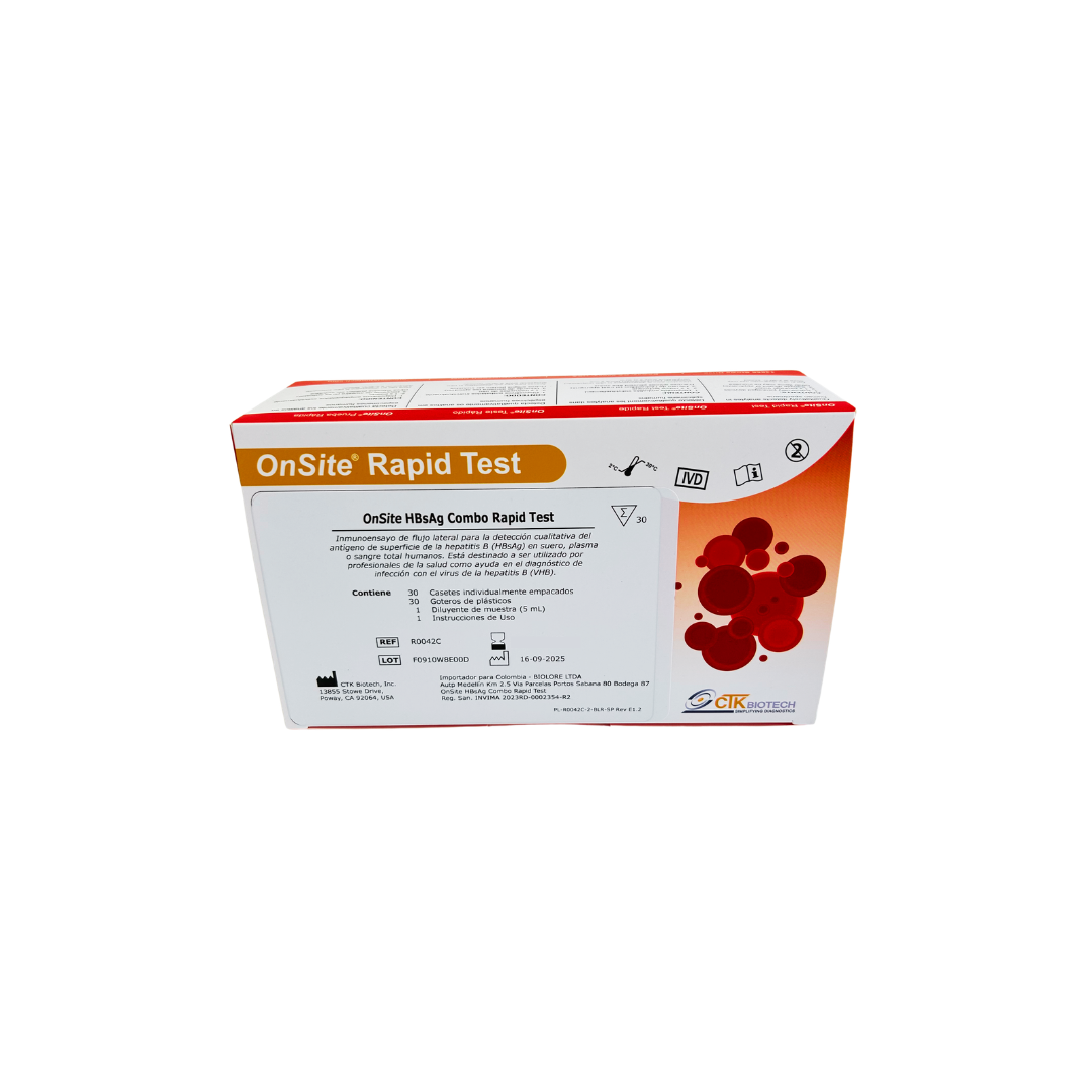 Prueba rápida de hepatitis B caja x 30 test