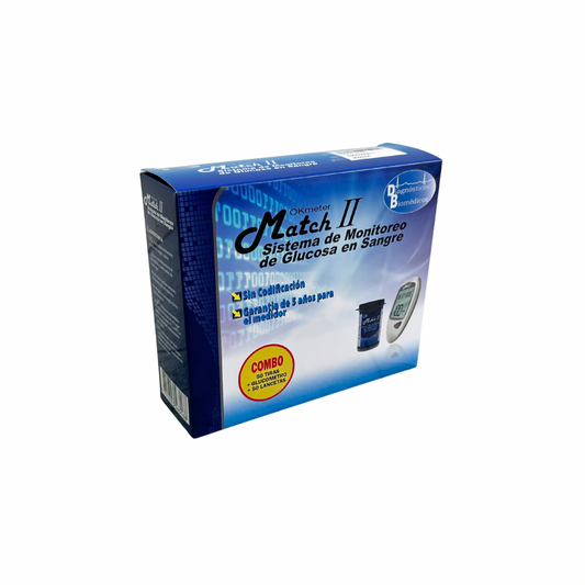 Glucometro Match II Con 50 Tirillas Y 50 Lancetas