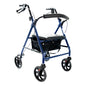 Caminador plegable KP con 4 ruedas, asiento acolchado y cesta portaobjetos