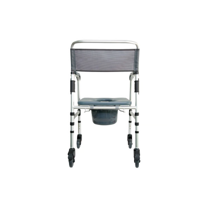 Silla sanitario con ruedas en aluminio