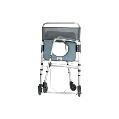 Silla sanitario con ruedas en aluminio