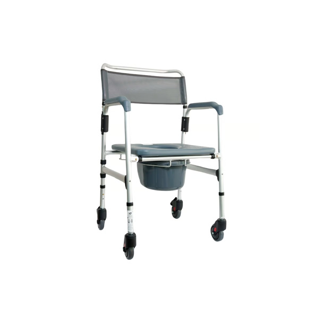 Silla sanitario con ruedas en aluminio