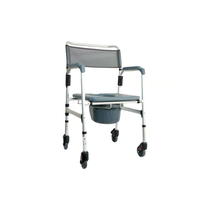 Silla sanitario con ruedas en aluminio