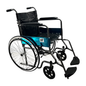 Silla de ruedas estándar KP plegable con estructura reforzada y ruedas grandes
