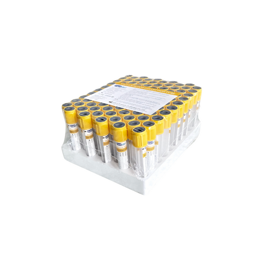 Tubo tapa amarilla 4 mL Vantmed Diagnostic con gel separador y activador de coagulación