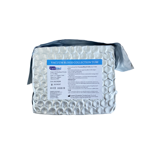 Gradilla de tubos tapa azul 4,5 mL Vantmed Diagnostic con citrato de sodio 3,2 % para pruebas de coagulación y PRP